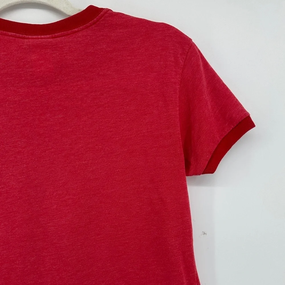 Care Bears Cheer Bear VTG Y2K Coquette Kidcore Retro Baby Tee Red T-Shirt SzS - Picture 10 of 13